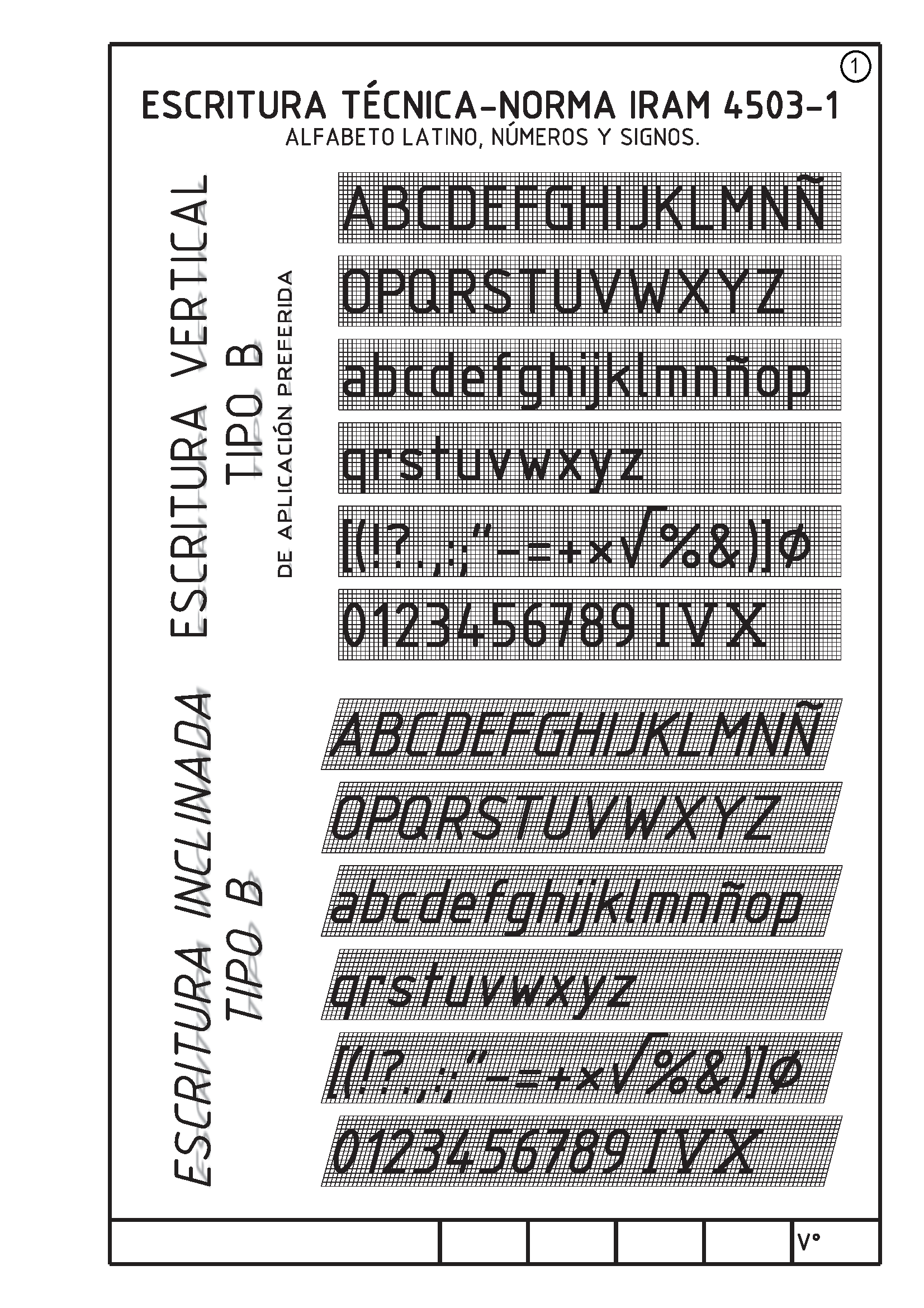 IRAM 4503-1 standard, page 1